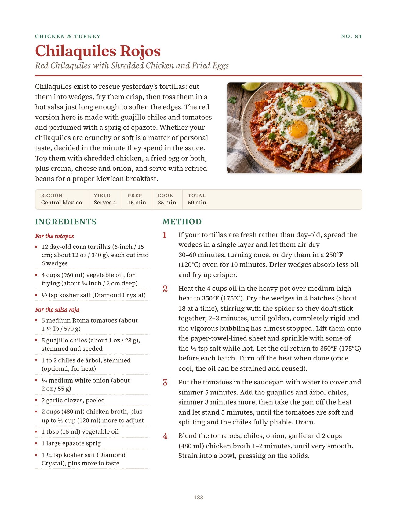 The Mexican Kitchen, page 183