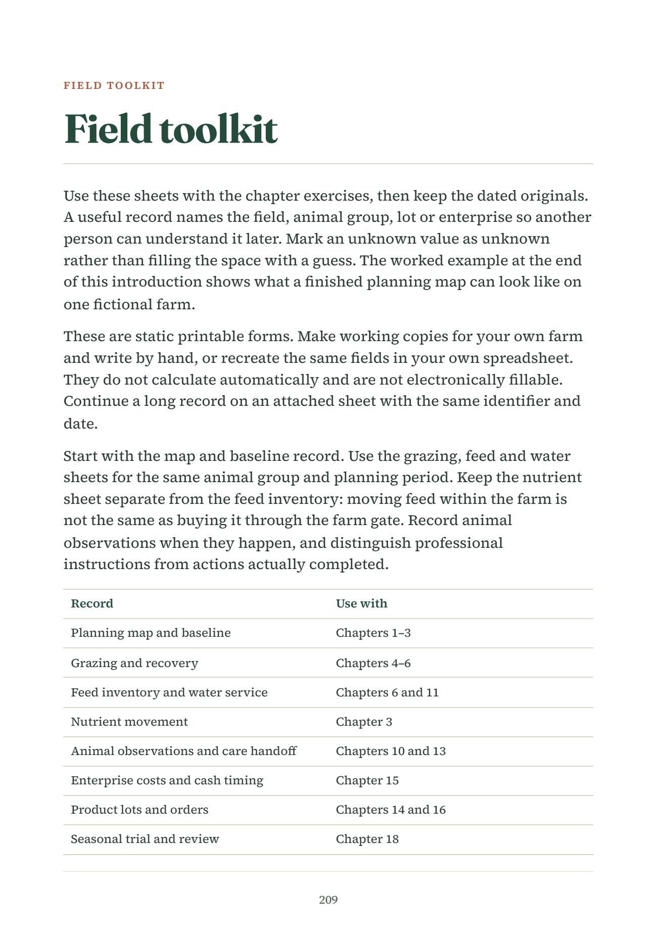 The Living Farm (free with both), page 209